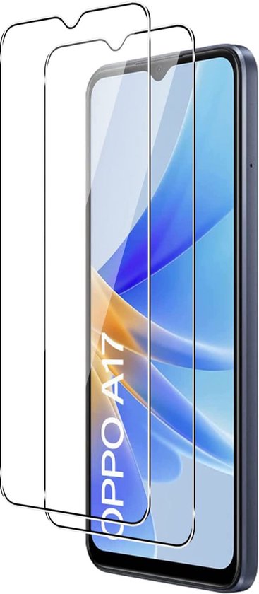 Oppo A17 Screenprotector - Tempered Glass - 2 Stuks