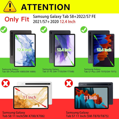 Samsung Galaxy Tab S8+ Tablet Case - Red - Smart Cover