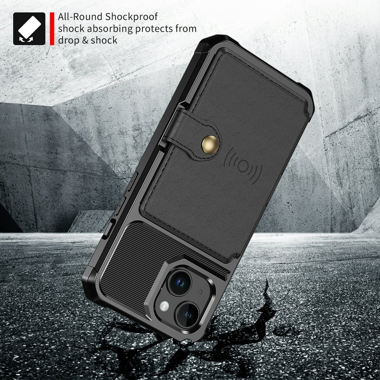 iPhone 15 Plus Hoesje - Zwart - RFID Back Cover