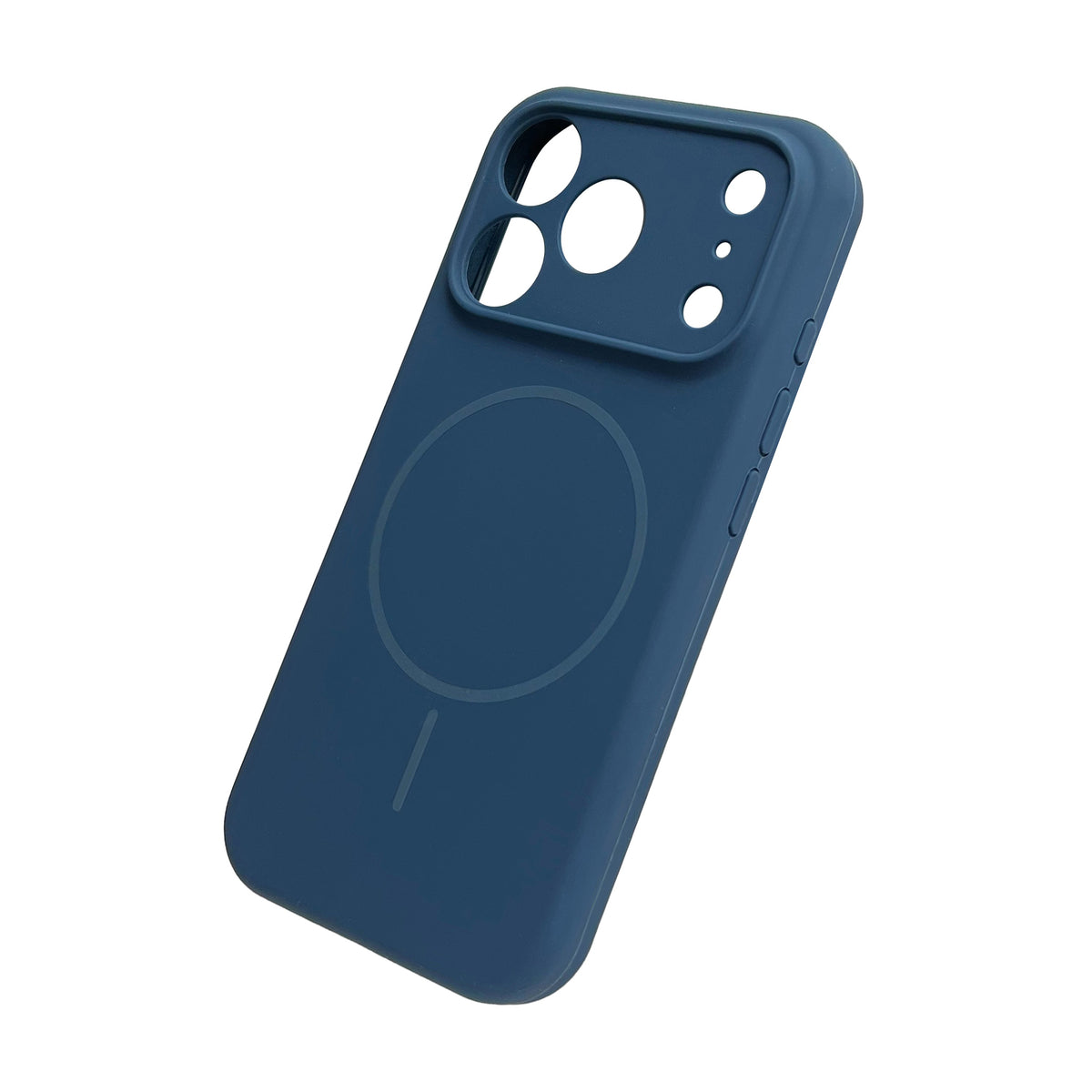 Apple iPhone 18 Pro Hoesje - Donker Blauw - Zachte Liquid Siliconen MagSafe Back Cover
