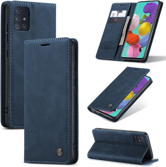 Samsung Galaxy A72 Hoesje - Navy Blue - Dunne Bookcase