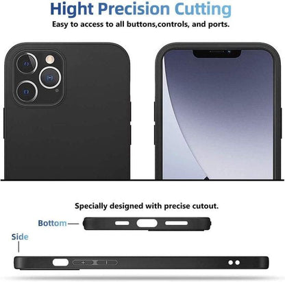 Apple iPhone 12 Hoesje - Zwart - Siliconen Back Cover