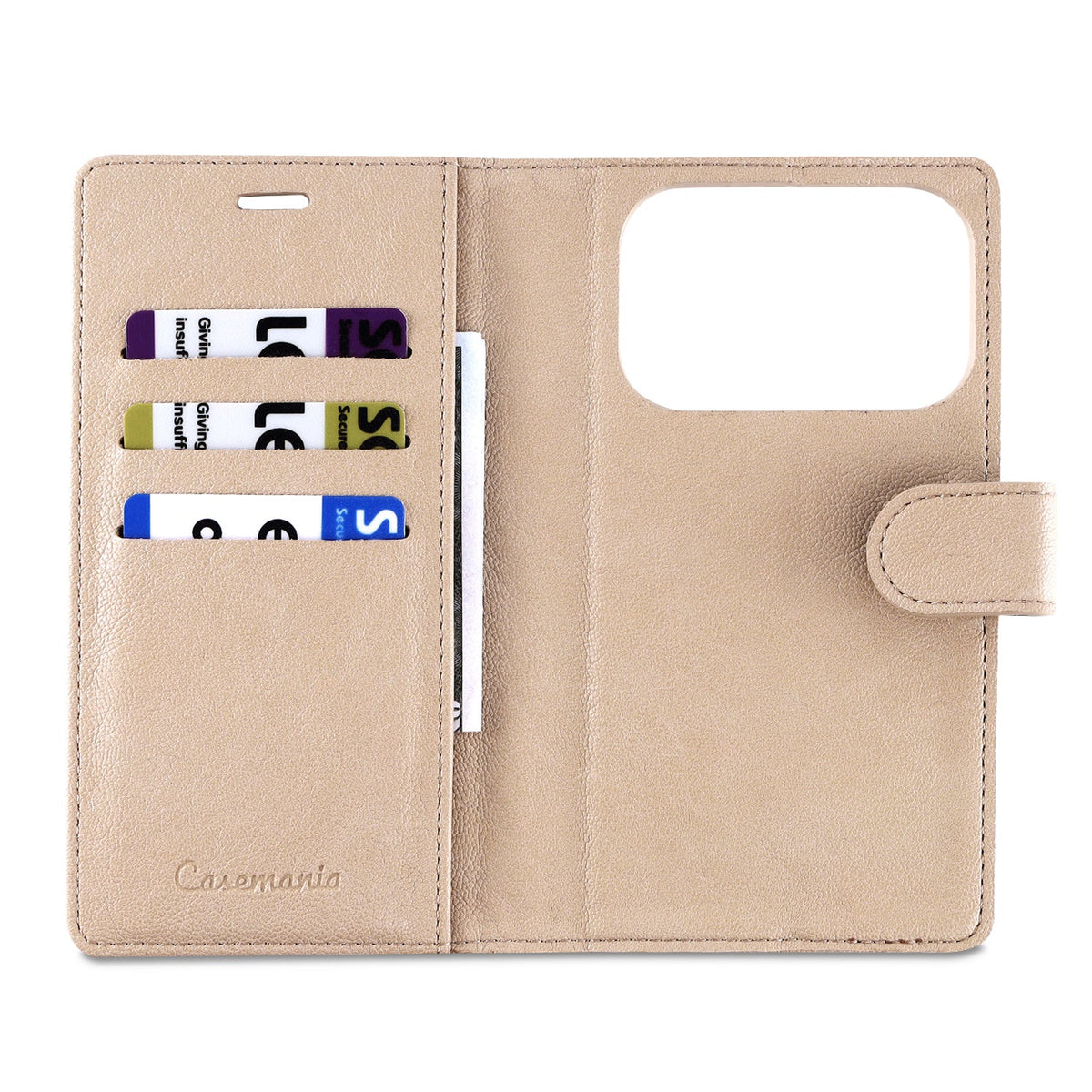Apple iPhone 18 Pro Max Hoesje - Soft Beige - 2 in 1 Lederlook MagSafe Bookcase