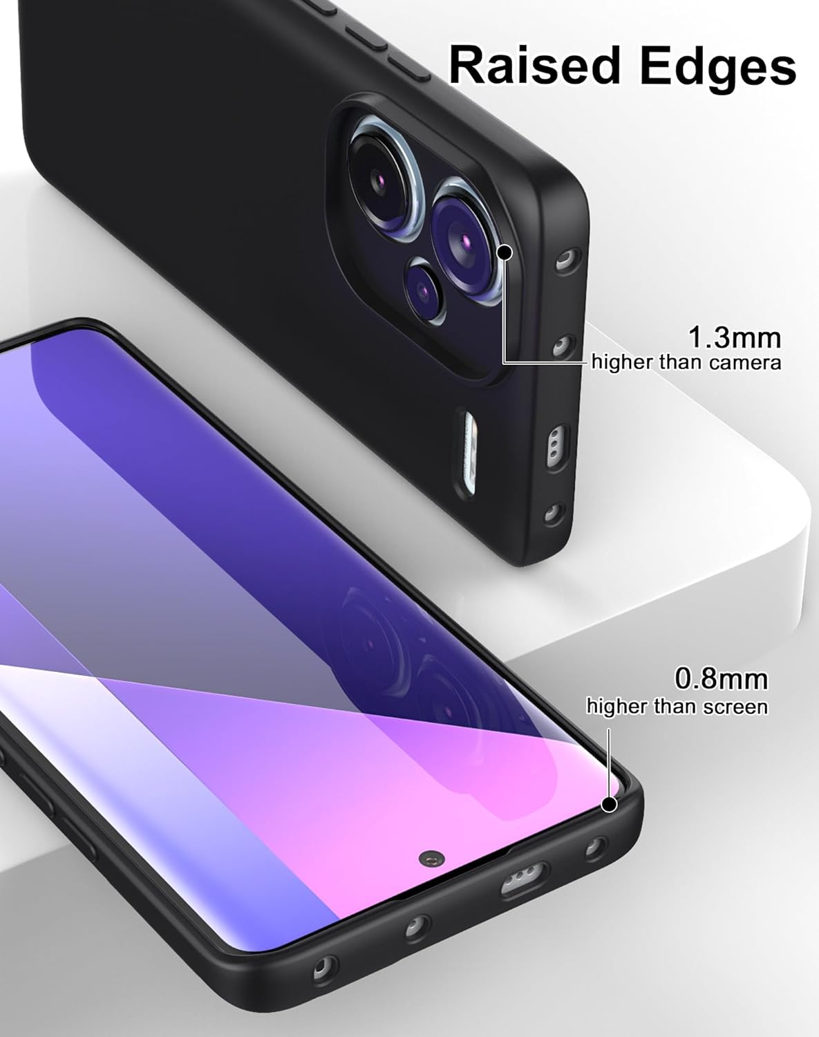 Note 13 Pro Plus Hoesje - Zwart - Siliconen Back Cover
