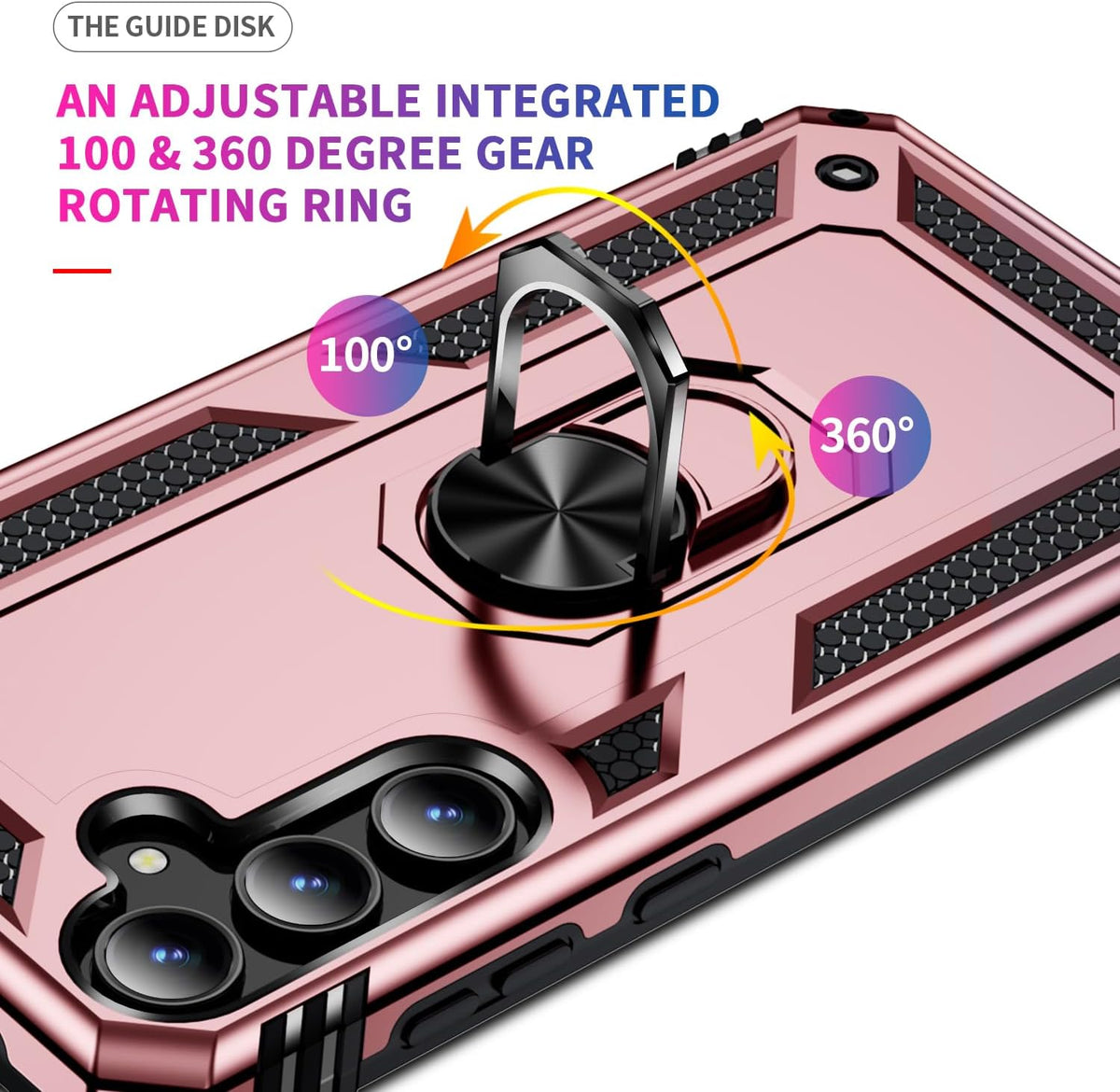 Samsung Galaxy A35 5G Hoesje - Rosegoud - Armor Kickstand Back Cover