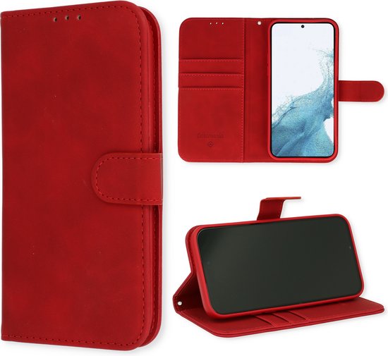 Samsung Galaxy S23 Hülle - Crimson Rot - Luxuriöse Bookcase