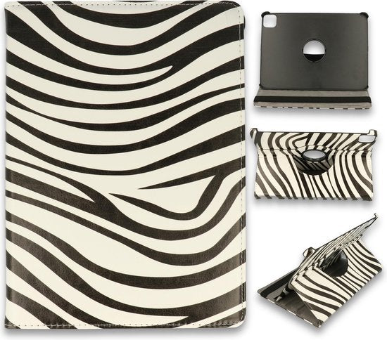 Apple iPad Air 4 10.9 (2020) Tablet Case - Zebra - Rotating Folio Case