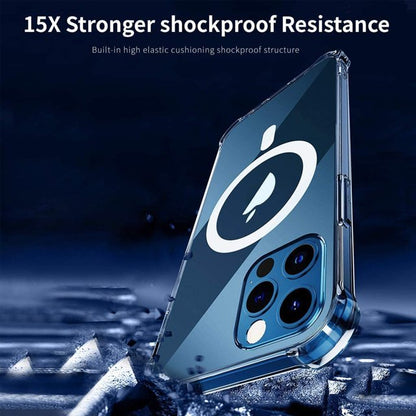 iPhone 12 Hoesje - Transparant - Anti-Shock MagSafe Back Cover