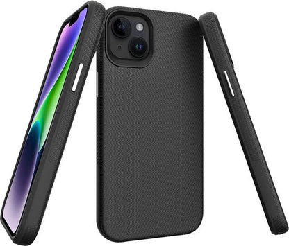 Apple iPhone 13 Hoesje - Zwart - Anti Slip Back Cover