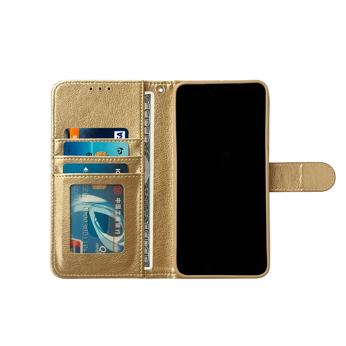 Samsung Galaxy A36 Hoesje - Goud - Luxe Portemonnee Bookcase
