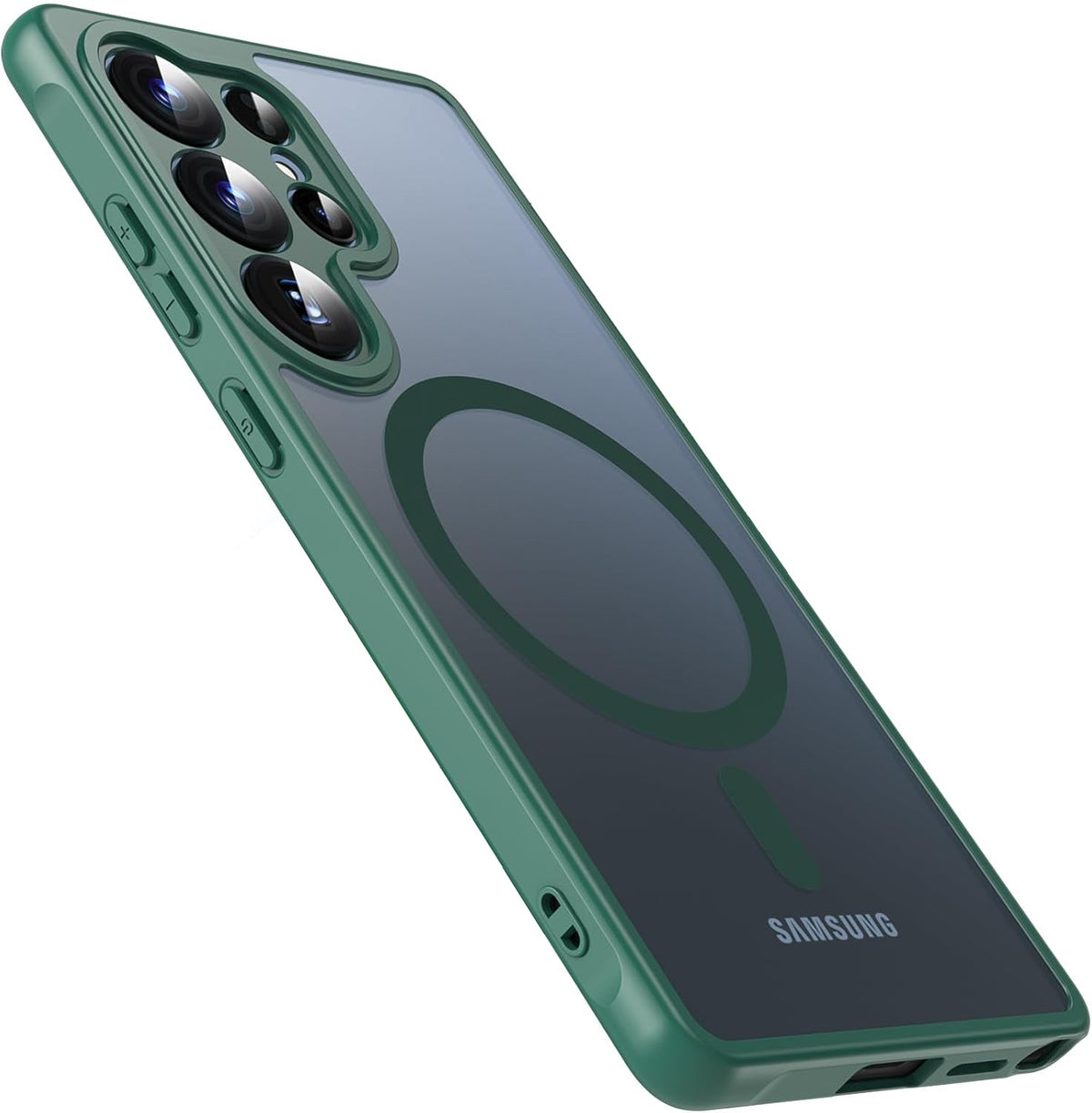 Samsung Galaxy S23 Ultra Hoesje - Groen - Matte Armor MagSafe Back Cover