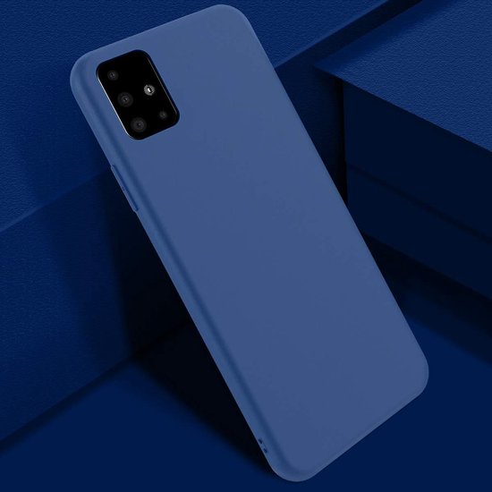 Samsung Galaxy A71 Hoesje - Blauw - Siliconen Back Cover