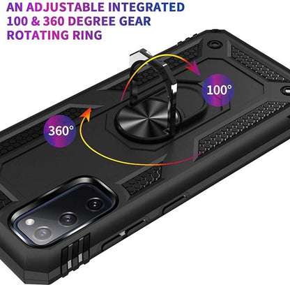 Samsung Galaxy S20 FE Hoesje - Zwart - Armor Kickstand Back Cover