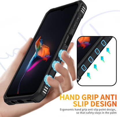 Samsung Galaxy A15 Hoesje - Zwart - Armor Kickstand Back Cover