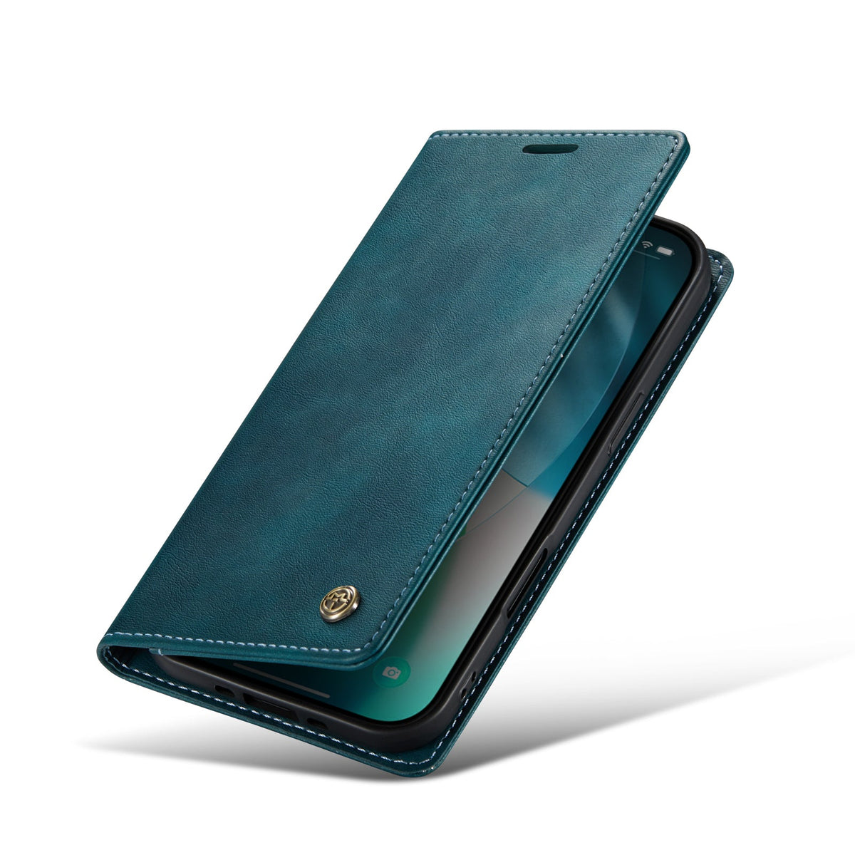 Apple iPhone Air Hoesje - Emerald Green - Luxe Dunne Bookcase
