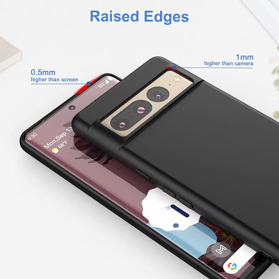 Google Pixel 7 Pro Case - Black - Silicone Back Cover
