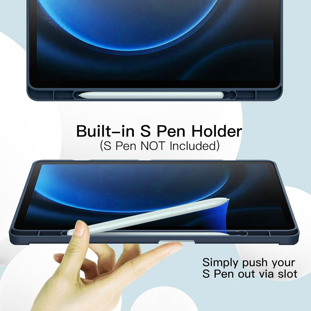 Samsung Galaxy Tab S10 FE Plus Tablet-Hülle - Dunkelblau - Smart Cover