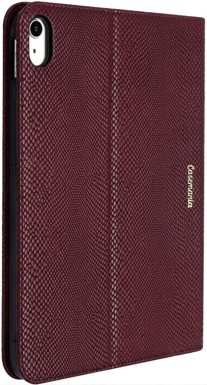 Apple iPad 2025 (11th Gen) Tablethoes - Bordeaux - Kunstleer met Slangenstructuur Tablethoes Back Cover