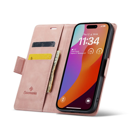 Apple iPhone 15 Pro Hülle - Pale Pink - Portemonnaie-MagSafe-Klapphülle mit Kartenfach
