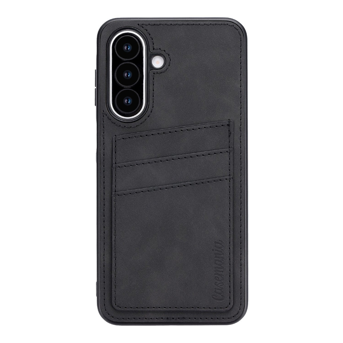 Samsung Galaxy A27 Hoesje - Charcoal Gray - Kunstleren Back Cover met Pasjeshouder