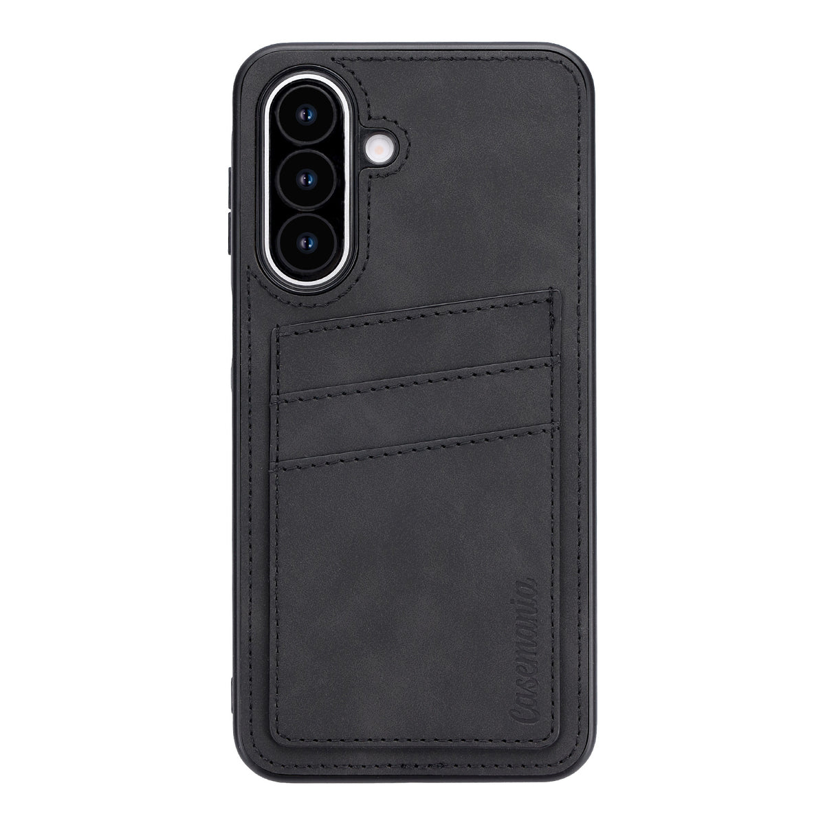 Samsung Galaxy S26 FE Hoesje - Charcoal Gray - Kunstleren Back Cover met Pasjeshouder