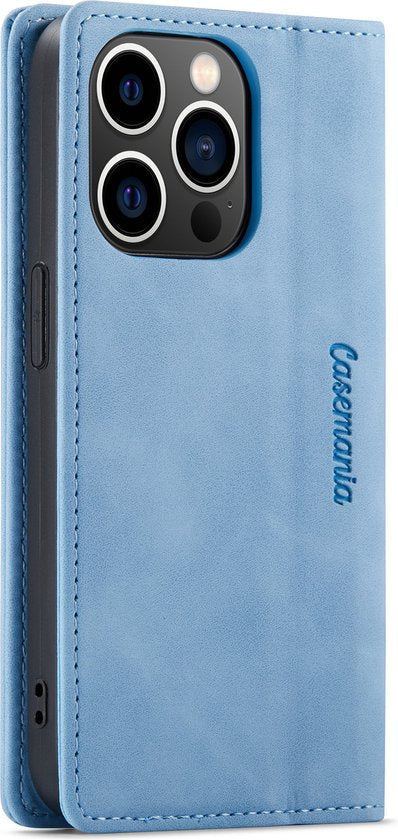 Apple iPhone 14 Pro Hülle - Sky Blue - Schlanke Klapphülle mit Kartenfach