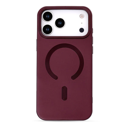 iPhone 17 Pro Hoesje - Bordeaux - Matte Siliconen MagSafe Back Cover