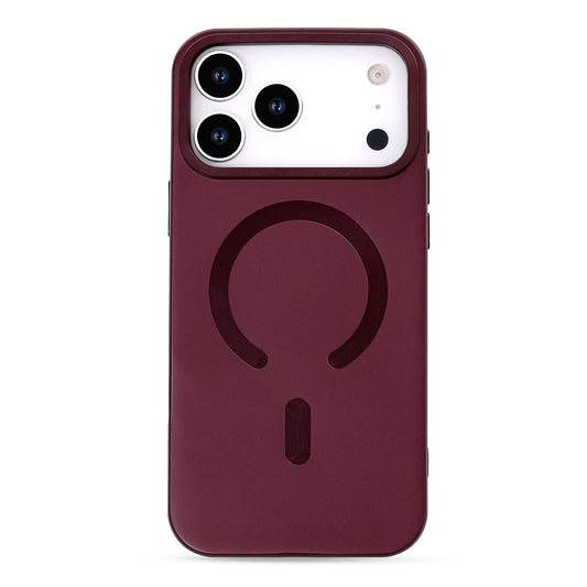 Apple iPhone 17 Pro Hülle - Bordeaux - Mattes Silikon-MagSafe-Backcover