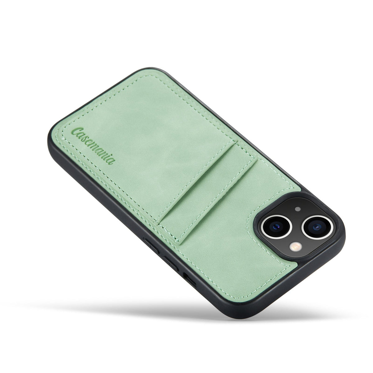 Apple iPhone 14 Plus Hoesje - Pistache Green - Back Cover met Pasjeshouder