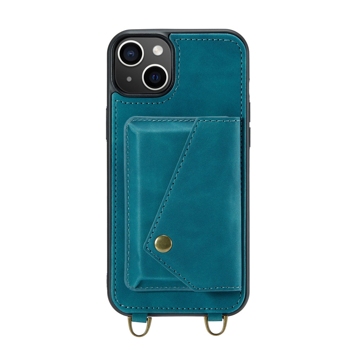 Apple iPhone 14 Plus Case - Emerald Green - Luxury Back Cover with Phone Strap