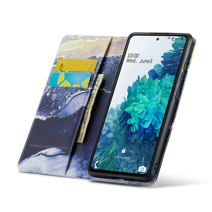 Samsung Galaxy A14 5G Hoesje - Blue Sodalite - Marmer Portemonnee Bookcase