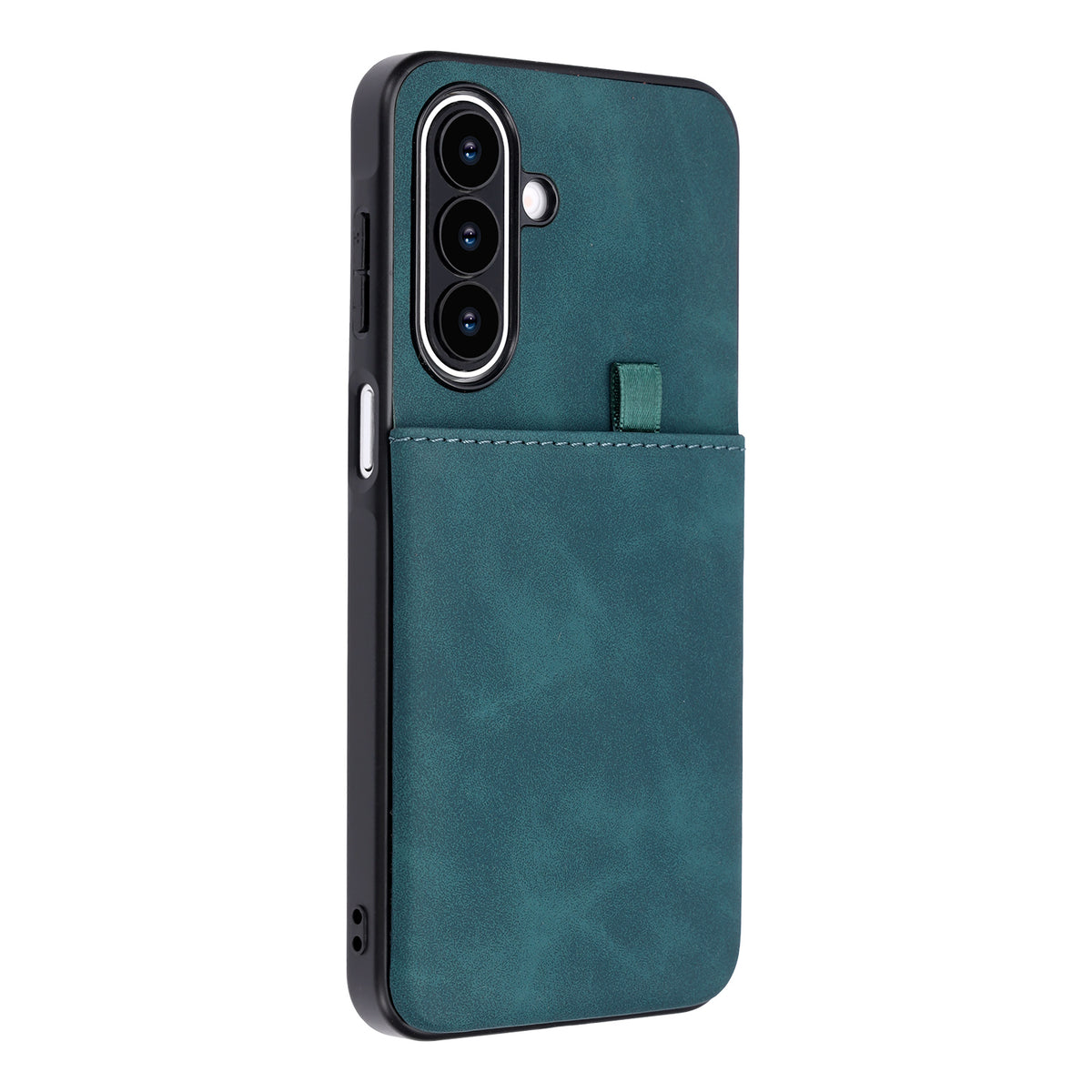 Samsung Galaxy S26 FE Hoesje - Emerald Green - Kunstleren Back Cover met Pull-Tab Pasjeshouder