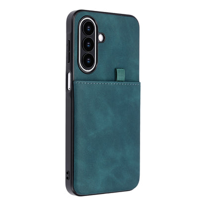 Samsung Galaxy S26 FE Hoesje - Emerald Green - Kunstleren Back Cover met Pull-Tab Pasjeshouder