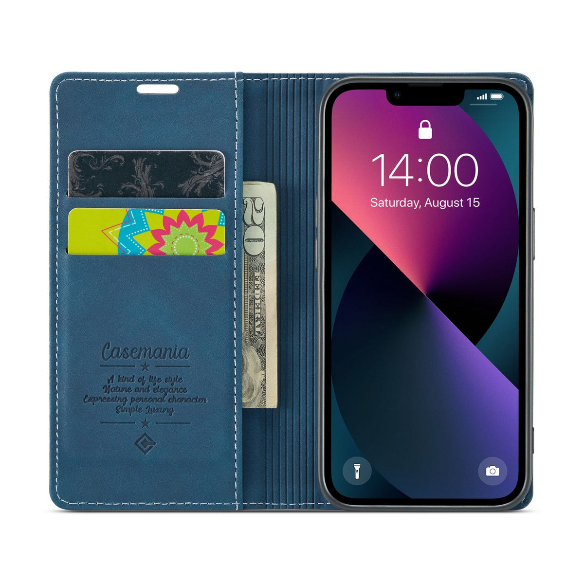 Étui OnePlus Nord 5 - Bleu marine - Étui portefeuille fin