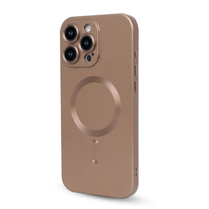 iPhone 16 Pro Max Hoesje - Brons - Matte Siliconen MagSafe Back Cover