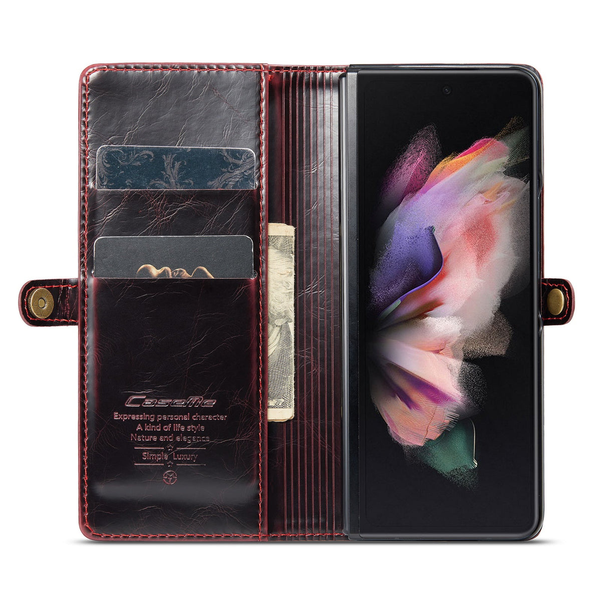 Samsung Galaxy Z Fold 4 Hoesje - Crimson Red - Bookcase
