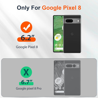 Google Pixel 8 Hoesje - Zwart - Anti-Shock Creative Kickstand Case Back Cover