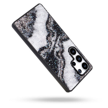 Samsung Galaxy S23 Ultra Case - Black - Diamond Marble Glitter Back Cover