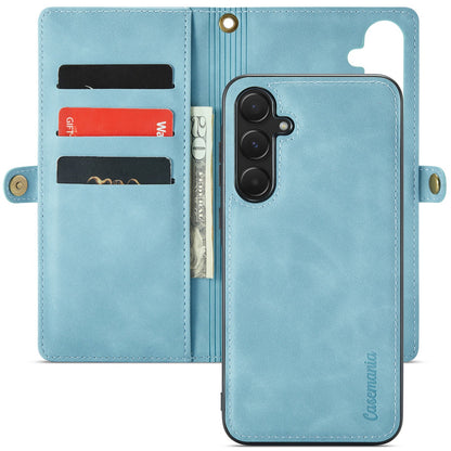 Samsung Galaxy A35 5G Case - Aqua Blue - 2-in-1 Wallet Case with 10 Card Slots