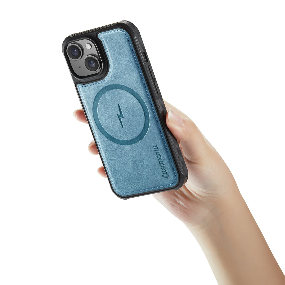 Apple iPhone 14 Hoesje - Aqua Blue - Kunstleer MagSafe Back Cover