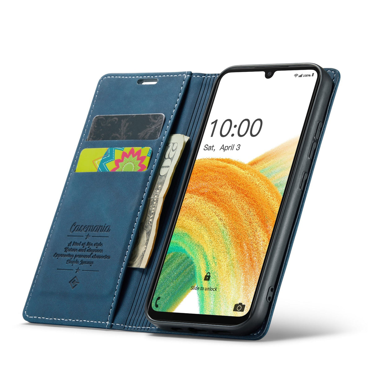 Samsung Galaxy M23 Hoesje - Navy Blue - Dunne Bookcase