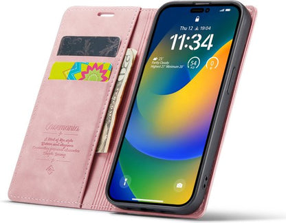iPhone 14 Pro Hoesje - Pale Pink - Dunne Bookcase