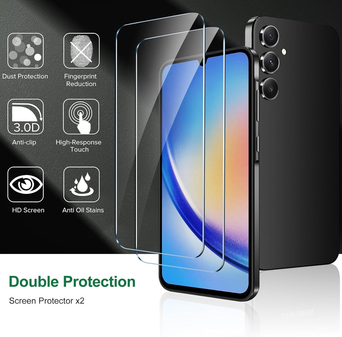 Samsung Galaxy A35 Screenprotector - Full Cover - 2 Stuks