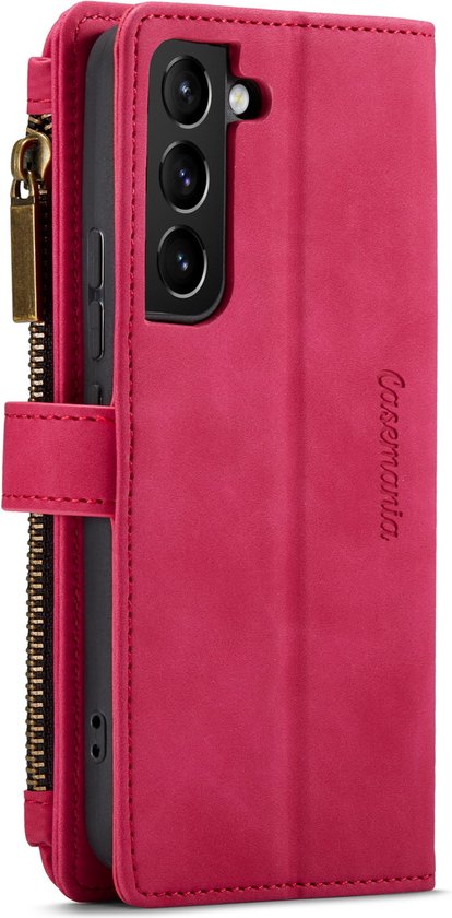 Samsung Galaxy S23 Hoesje - Royal Fuchsia - Luxe Bookcase met Rits