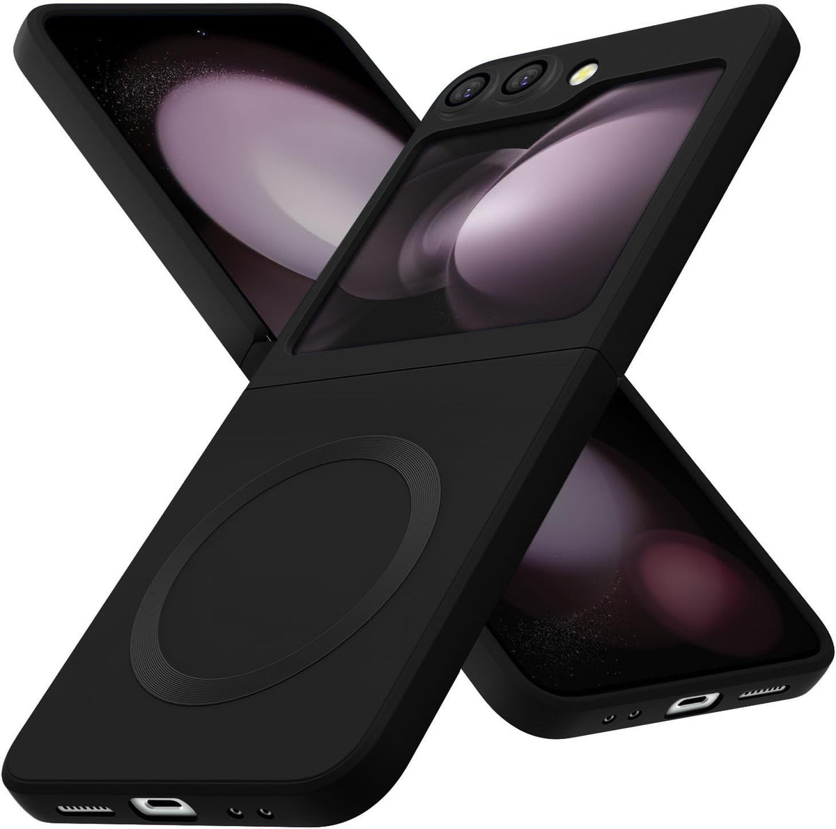 Coque Samsung Galaxy Z Flip 6 - Noir - Étui arrière en silicone MagSafe