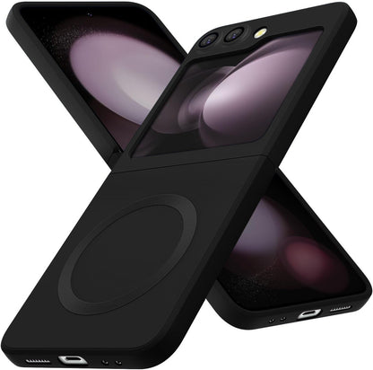Coque Samsung Galaxy Z Flip 6 - Noir - Étui arrière en silicone MagSafe