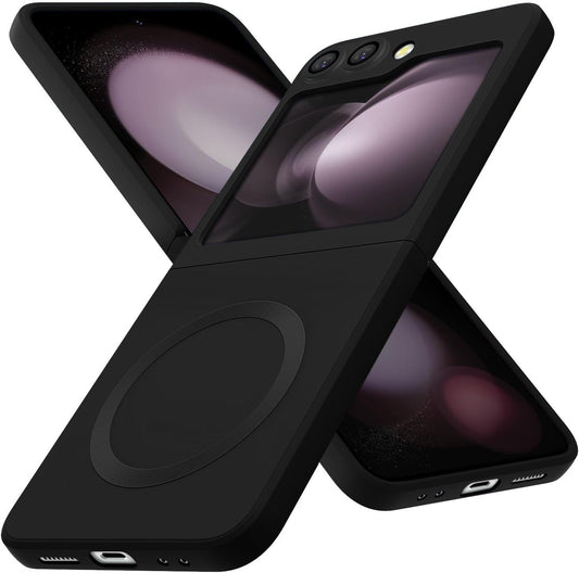 Samsung Galaxy Z Flip 6 Case - Black - Silicone MagSafe Back Cover
