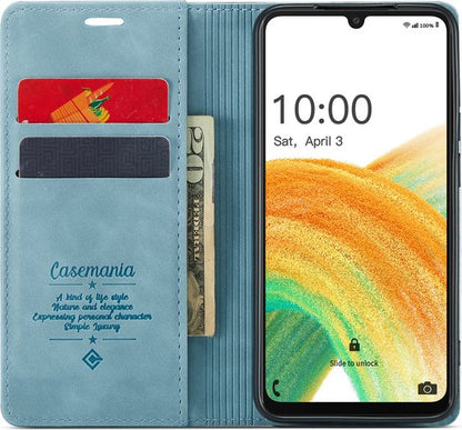 Oppo A17 Hoesje - Aqua Blue - Dunne Bookcase