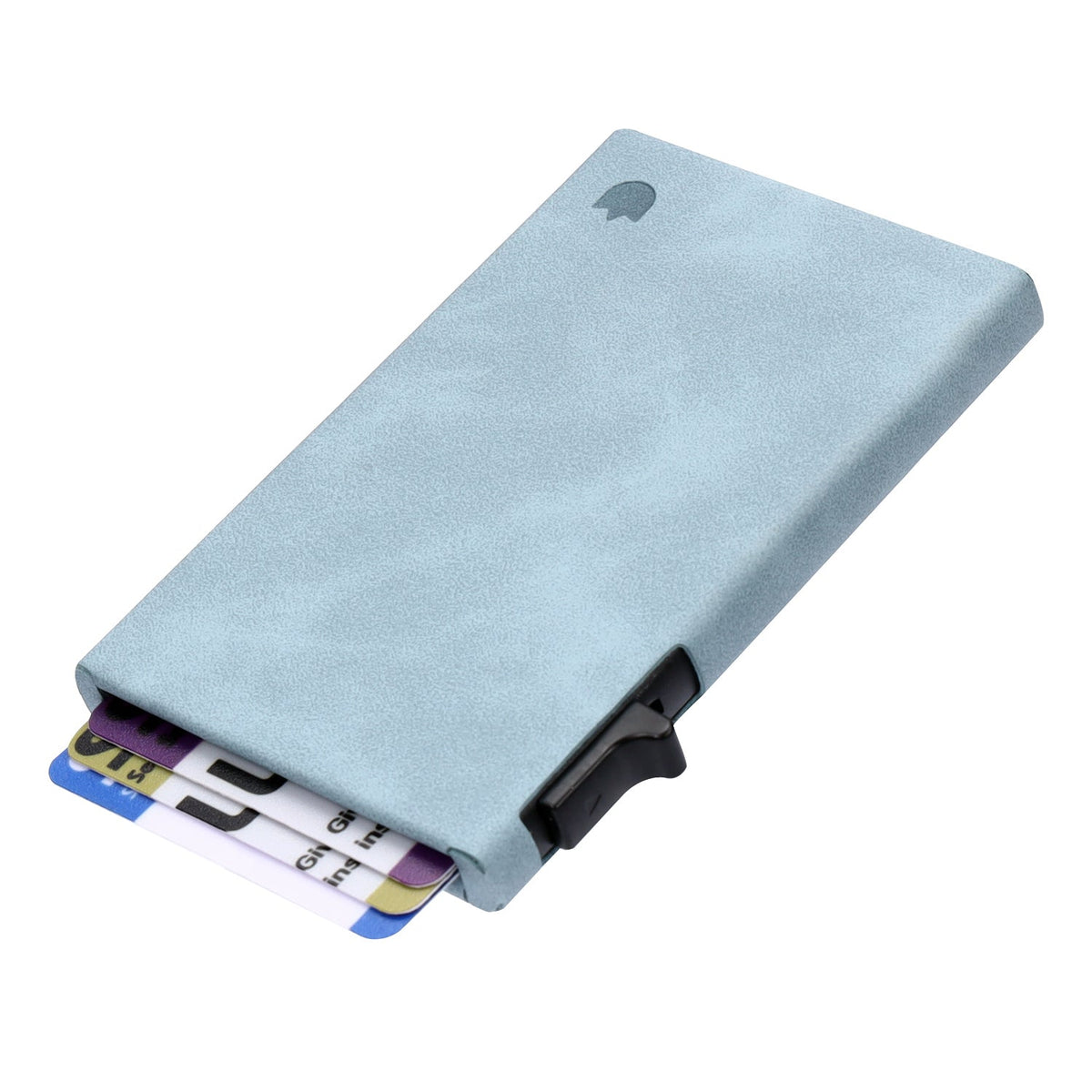 Apple iPhone 18 Pro Max Hoesje - Aqua Blue - Kunstleren MagSafe Back Cover met Uitschuifbare Pasjeshouder