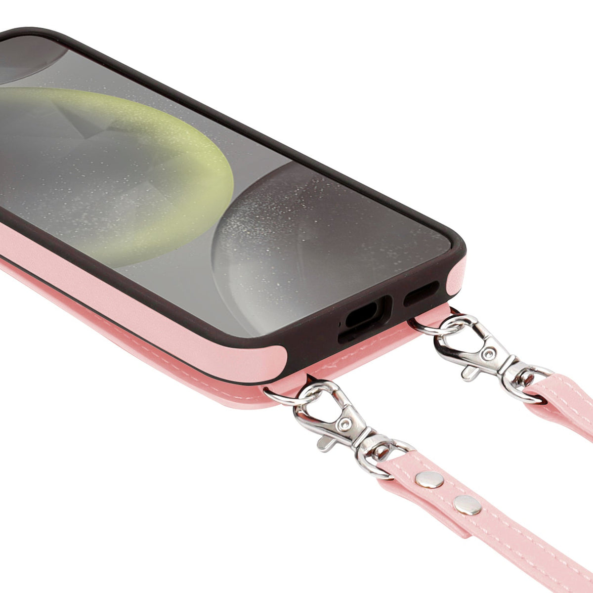 Samsung Galaxy S25 Hoesje - Roze - Luxe Back Cover met Telefoonkoord en Rits